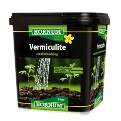 Hornum Vermiculite jordförbättring, 5 liter. För friska och glada växter, hjälper till med fuktreglering.