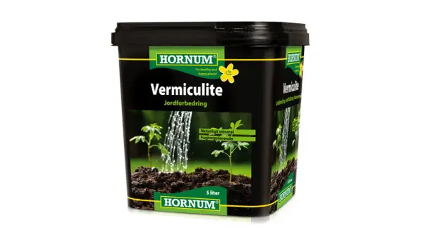 Hornum Vermiculite jordförbättring, 5 liter. För friska och glada växter, hjälper till med fuktreglering.